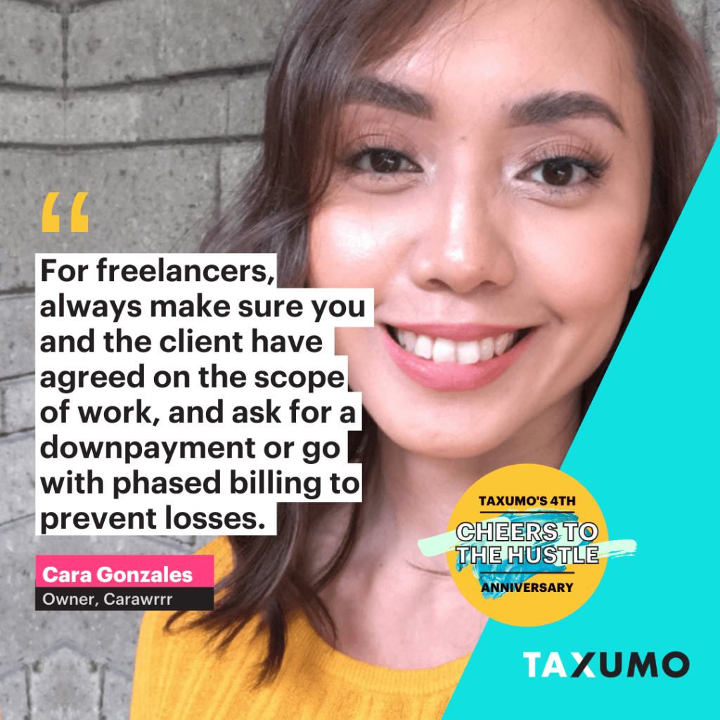 taxumo customer of the day cara gonzales advice