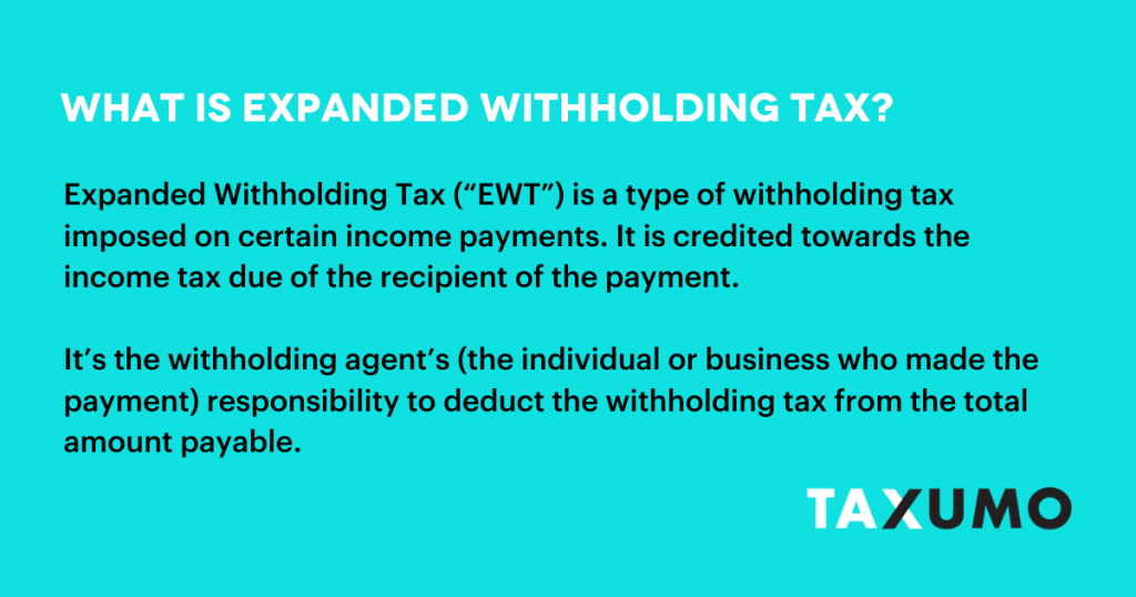 Expanded Withholding Tax